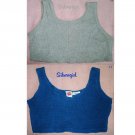 2 Royal Blue & Grey Knit Short Tank Tops SZ M 2 Royal Blue & Grey Knit Short Tank Tops SZ M