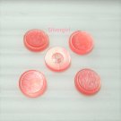 Textured Shimmery Pink Plastic Shank Vintage Buttons
