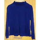 Navy Blue Basic Editions Ladies Turtleneck Top Size L