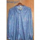 SIZE 44 Tandem Silver Gray Flower Blouse