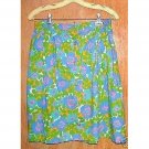Bright Colorful Front Button Cotton Lightweight Skirt Bright Colorful Front Button Cotton Lightweight Skirt