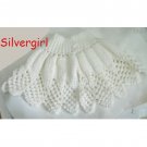 Hand Knit Neck and Shoulder Drape Scarf White