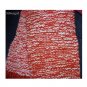 Long Hand Double Knit Red White Scarf 60 x 6 1/2"