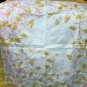Large 27.5" x 27"  Pink Gold Floral Silky Scarf BOSELLI TREVIRA Made in Italy