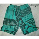 Green and Black Men's Boy's 100% Cotton Shorts sz M Green and Black Men's Boy's 100% Cotton Shorts sz M