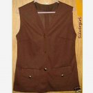 Vintage Chocolate Brown Womens Vest SZ S-M Vintage Chocolate Brown Womens Vest SZ S-M