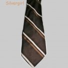 Mens Vintage 3 Tone Brown WB Watson Polyester Neck Tie Mens Vintage 3 Tone Brown WB Watson Polyester Neck Tie