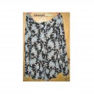 100% Rayon Button Front Full Skirt Black Floral 100% Rayon Button Front Full Skirt Black Floral