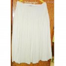 Long Pleated Knit Skirt Light Cream/Ivory Size 16/18