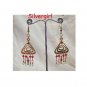 Sparkling Ruby Crystal Chandelier Bead Earrings