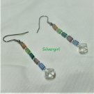 Colors of the Rainbow Cube Stick Earrings