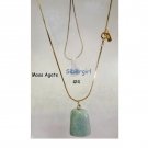 Moss or Tree Agate Free Form Gemstone Necklace #4