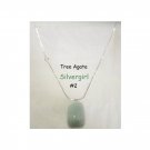 Tree Agate Gemstone Necklace Leather #2 Tree Agate Gemstone Necklace Leather #2