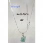 Moss Agate Free Form Gemstone Necklace Small