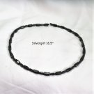 16.5" Theraputic Black Magnetic Natural Hematite Necklace