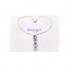 Firepolished Swarovski Sapphire Crystal Ring Necklace