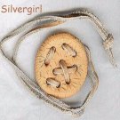 Leather Clay Bead Pendant Necklace