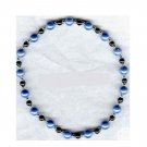 Magnetic Black Hematite Lt Blue Beaded Anklet/Bracelet Magnetic Black Hematite Lt Blue Beaded Anklet/Bracelet