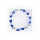 Sapphire Light Blue AB Czech Cube Bead Bracelet BUNCH Sapphire Light Blue AB Czech Cube Bead Bracelet BUNCH