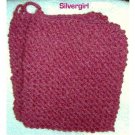 2 Large 7 x 8" Hand Knit Kitchen Pot Holders Hot Pads 2 Large 7 x 8" Hand Knit Kitchen Pot Holders Hot Pads