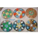 Handmade Set of 6 Christmas Themed CD Disc Drink Coasters