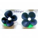 2 Tone Small Deep Dark Purple White Polymer Clay Flower Stud Earrings 13mm 2 Tone Small Deep Dark Purple White Polymer Clay Flower Stud Earrings 13mm