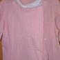 Polyester Cotton Pink Stripe Ladies Blouse
