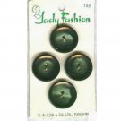 LADY FASHION Vintage Green 2 Tone Buttons
