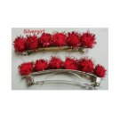 Fun Red Sparkly Ball Spring Hair Clip