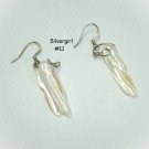 Shimmering White Freshwater Pearl Shell Earrings #11.