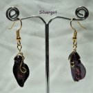 Wonky Wine Gold Plate Earrings