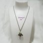 Glass Crystal Hand made Flower Pendant Necklace