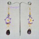 Purple, White, Yellow Polymer Clay Plumeria Flower Earrings Purple, White, Yellow Polymer Clay Plumeria Flower Earrings