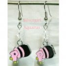 Zodiac Charm Earrings Zinc Metal Alloy Lead/Nickel Free Crystal Surgical Steel