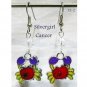 Zodiac Charm Earrings Zinc Metal Alloy Lead/Nickel Free Crystal Surgical Steel