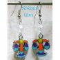 Zodiac Charm Earrings Zinc Metal Alloy Lead/Nickel Free Crystal Surgical Steel