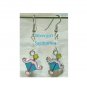 Zodiac Charm Earrings Zinc Metal Alloy Lead/Nickel Free Crystal Surgical Steel