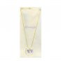 Gold Plate Chain Shimmery AB Glass Heart Necklace