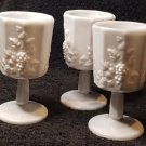 3 Westmoreland Paneled Grape Water Goblets