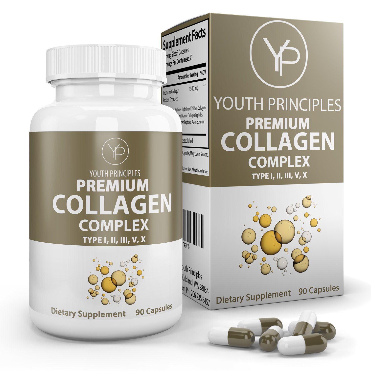 Premium Collagen I,II,III,V,X 500mg Dietary Health Healthcare