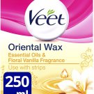 Veet Essential Oils and Floral Vanilla Warm Wax Microwavable Jar, 250ml