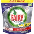 Fairy Platinum All in One Dishwasher Tablets (75 Lemon)