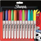 Sharpie Fine Point Permanent Marker - Assorted Colours, Pack of 12