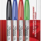 Sharpie Permanent Markers | Fine Point | Assorted Standard Colours | 4 Count
