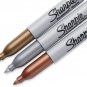Sharpie Fine Point Permanent Marker - Assorted Metallic Colours (Pack of 3)