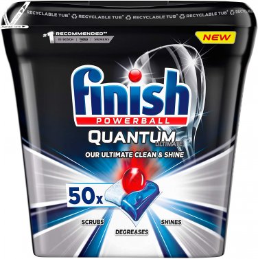Finish Quantum Ultimate Dishwasher Tablets - 150 Tabs (3 Packs x 50 Tabs Per Pack)