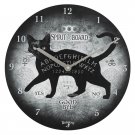 Alchemy Black Cat MDF Wall Clock 34cm - 22