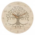 Wood Effect Tree of Life MDF Wall Clock 29cm - 2