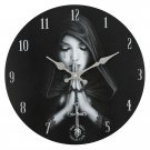 Gothic Prayer MDF Wall Clock 34cm - 16