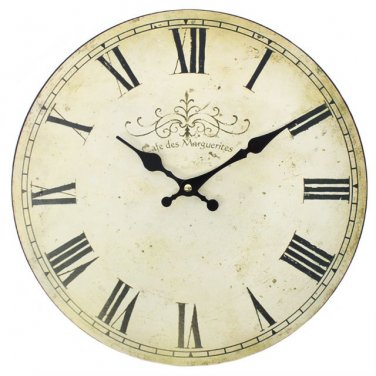 Cafe De Marguerites MDF Wall Clock 34cm - 26